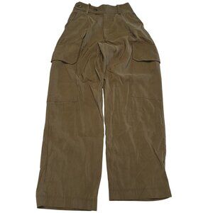 Mango MNG Brown Flowy Cargo Trousers Women's XX-Small XXS